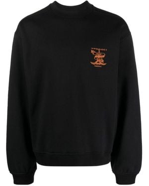 Y. Project Logo-Embroidered Organic Cotton Sweatshirt - Black