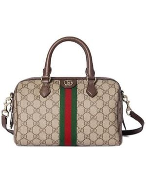 Gucci Ophidia Medium Boston Bag - Brown