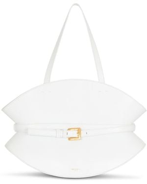 Balmain Shuffle Medium Tote Bag - White