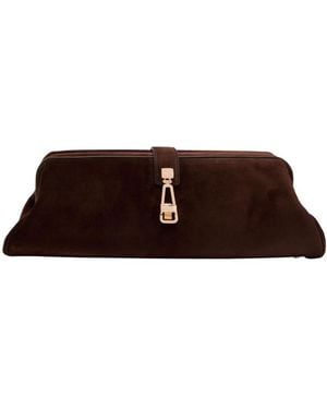 Gabriela Hearst Suede Clutch - Brown