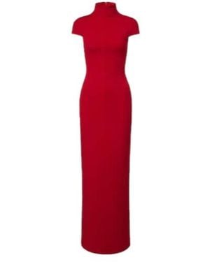 Solace London Lang Crepe Maxi Dress - Red