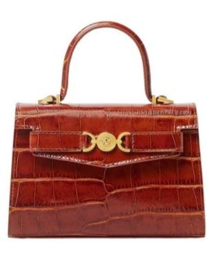 Versace Medusa 95 Embossed Small Handbag - Red
