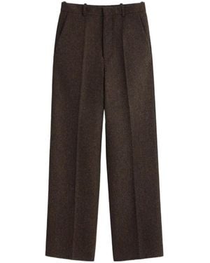 Maison Margiela Herringbone Wool Trousers - Brown
