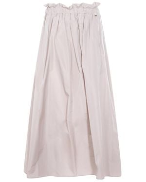 Herno Elasticated Waistband Taffeta Maxi Skirt - Pink