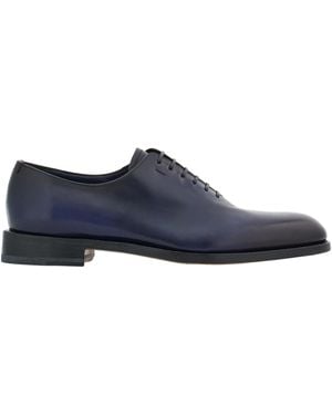 Ferragamo Tramezza Plain Toe Oxford - Blue