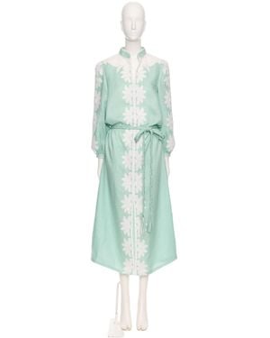 Valentino Long-Sleeved Dress - Blue