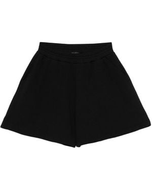 Emporio Armani Jersey-Texture Shorts - Black