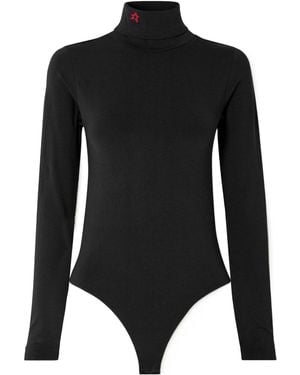 Perfect Moment Star Turtleneck Top - Black