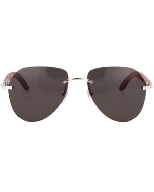 Cartier Aviator Frame Sunglasses - Multicolour
