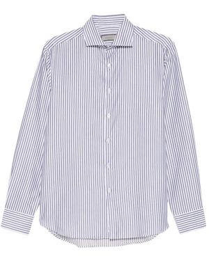 Canali Striped Shirt - Purple