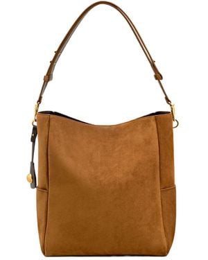 Ami Paris Carrousel Leather Bucket Bag - Brown
