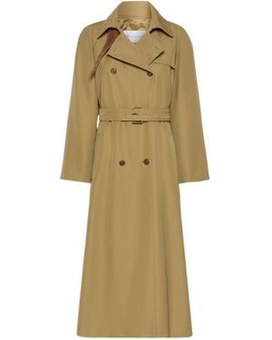 Max Mara Long-Sleeved Trench Coat - Natural