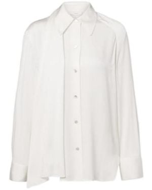 Vince Solid-Color Long-Sleeved Shirt - White