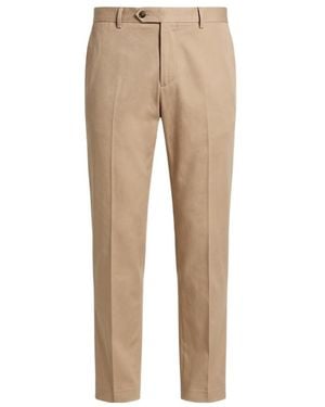 Peserico Pleated Casual Trousers - Natural