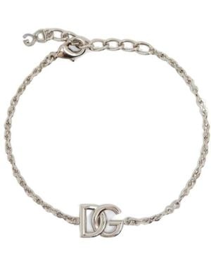 Dolce & Gabbana Dg Logo Link Bracelet - Metallic