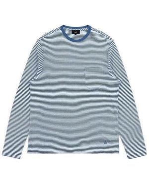 dunhill Logo Round Collar Long-Sleeved T-Shirt - Blue
