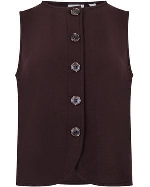 Varley Button-Front Vest - Purple
