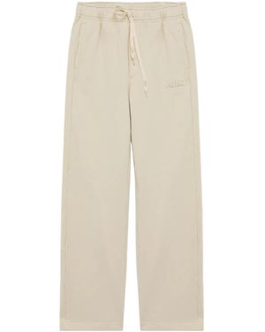 Autry Logo-Embroidered Drawstring Track Pants - Natural
