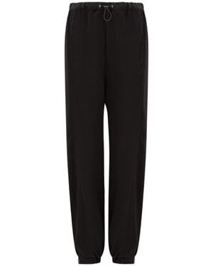Moncler Relaxed Fitting Straight Leg Trousers - Black