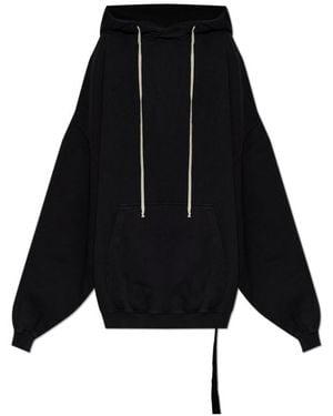 Rick Owens Oversized Drawstring Hoodie - Blue