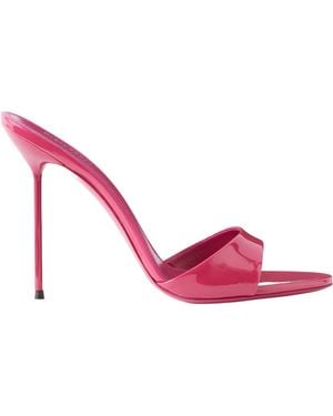 Paris Texas Patent-Leather Mules - Pink