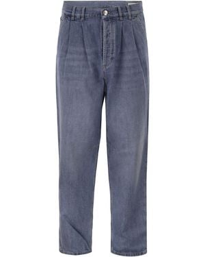 Brunello Cucinelli Pleated Jeans - Blue