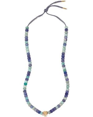 Carolina Bucci Forte Beads Palma 18-Karat, Amazonite And Agate Necklace - White