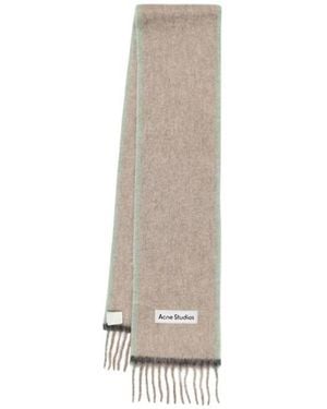 Acne Studios Vally Solid Wool Blend Scarf - White