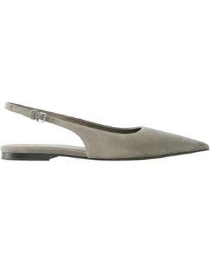 Brunello Cucinelli Embellished Suede Slingback Flats - Multicolour