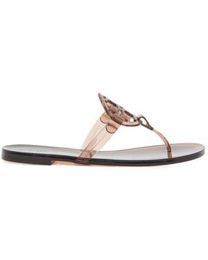 Tory Burch Miller Logo Jelly Sandals - White