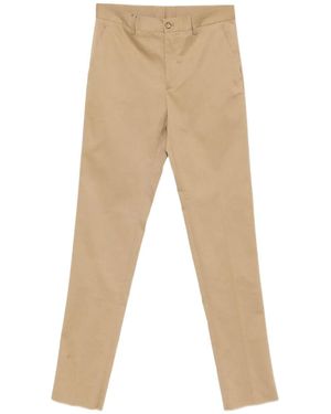 Etro Raw-Edge Cotton Pants - Natural