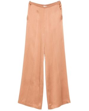 forte_forte Satin-Finish Wide-Leg Trousers - Pink