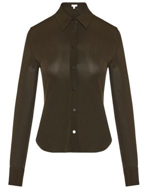 Alaïa Button-Up Long-Sleeve Shirt - Green