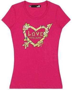 Moschino Love Printed T-Shirt - Pink