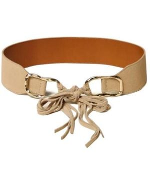 Twinset Tie-Fastening Suede Belt - White