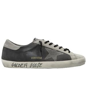 Golden Goose Super Star Embellished Trainers - Grey