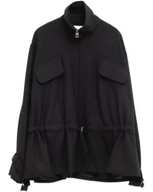 Loewe Pocket Drawstring Jacket - Black