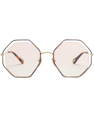 Chloé Round Metal Frame Sunglasses - White