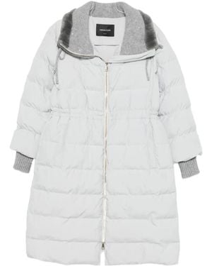 Fabiana Filippi Quilted Shearling-Trim Parka - White