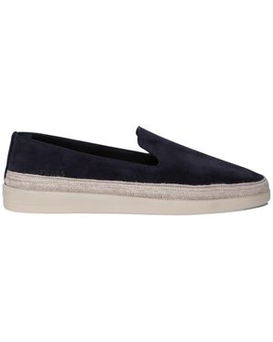 Prada Round-Toe Slip-On Loafers - Blue