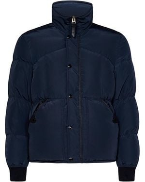 Tom Ford High-Neck Padded Down Jacket - Blue
