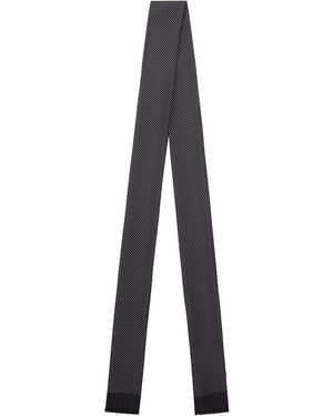 Tom Ford Micro Polka Dot Silk Twill Fold Scarf - Gray