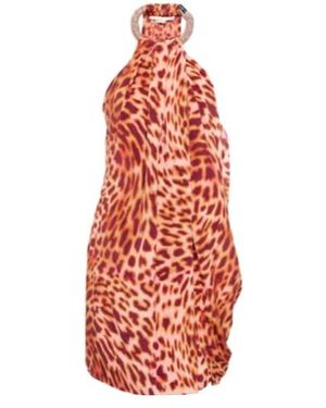 Stella McCartney Printed Halterneck Minidress - Red