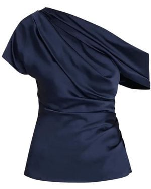 Jonathan Simkhai Draped Satin Blouse - Blue