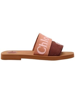 Chloé Lightweight Breathable Slides - Brown