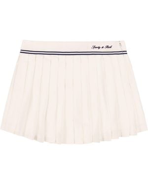 Sporty & Rich Signature Logo Abigail Skirt - Natural