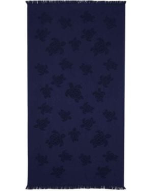 Vilebrequin Patterned Jacquard Beach Towel - Blue