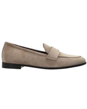 Max Mara Paneled Slip-On Loafers - Gray