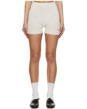 Bode Meringue Elastic Waist Shorts - White