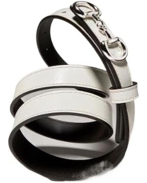Gucci Thin Belt With Horsebit Buckle - Black